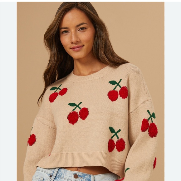 Altar'd State Sweaters - Altar'd State Cherry Sweater Size Small